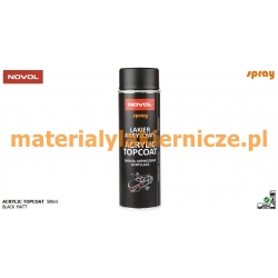 NOVOL SPRAY ACRYLIC TOPCOAT BLACK MATT 500ml materialylakiernicze.pl.